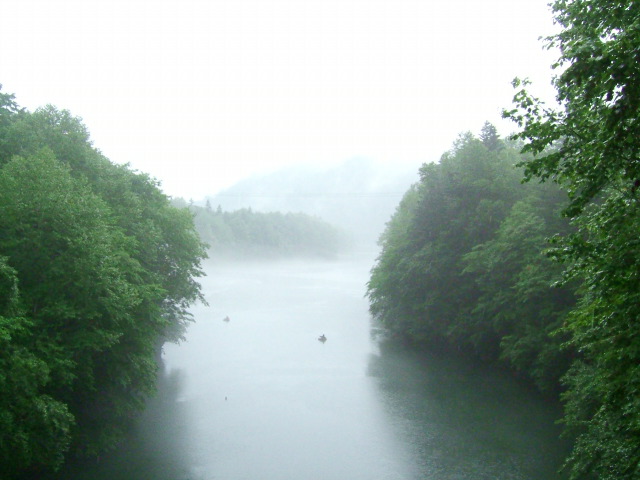 boats in mist